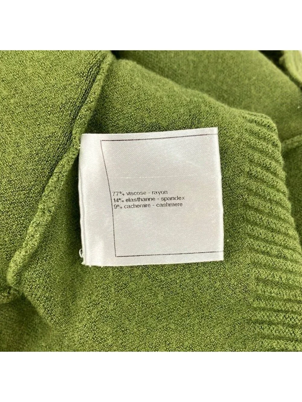 Chanel Long Sleeve Sweater 38 M Khaki